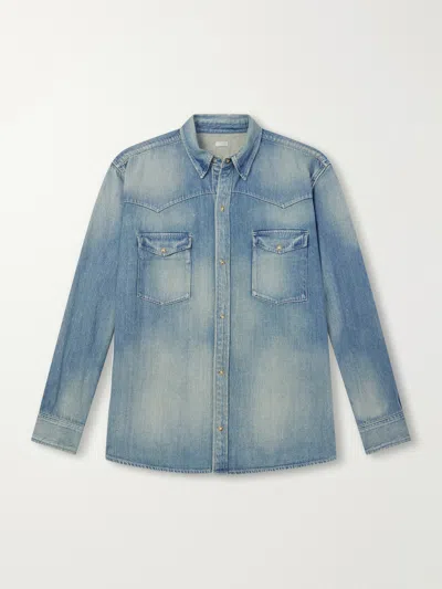 A.presse Vintage Western Denim Shirt In Blue