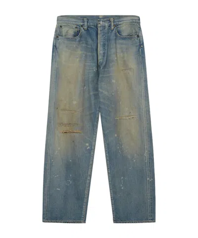 A.presse Washed Wide-leg Jeans In Blue