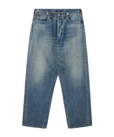 A.presse Washed Wide-leg Jeans In Blue