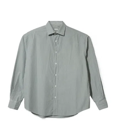 A.presse Wide-collar Shirt In Green