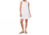 Apricot 3-d Floral Embroidered Shift Dress In White In White