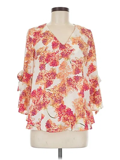 Pre-owned Apricot 3/4 Sleeve Blouse In Orange
