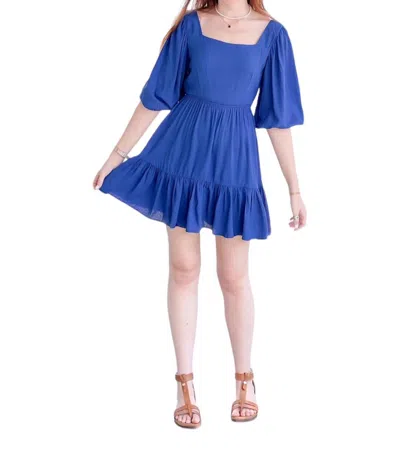 Apricot Alec Dress In Blue