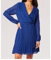 Apricot Blue Chiffon Wrap Dress In Cobalt In Blue
