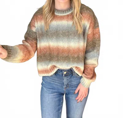 Apricot Caroline Sweater In Coral In Brown