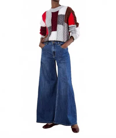 Apricot Colorblock Sweater In Grey In Black