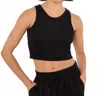 Apricot Emma Crop Top In Black In Black