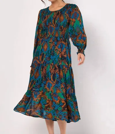 Apricot Esperanza Dress In Teal In Blue