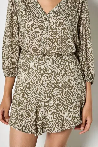 Apricot Fern Mini Skirt In Brown In Multi