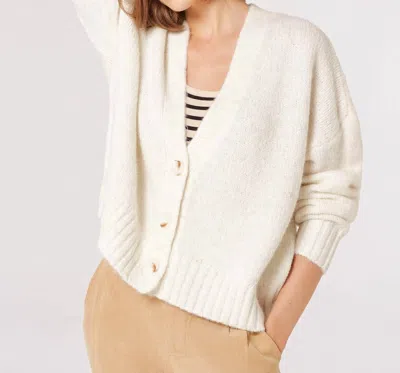 Apricot Fisherman Cardigan In Ivory In White