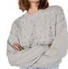 Apricot Gem Neckline Sweater In Grey In Grey