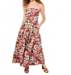 Apricot Ikat Floral Print Jumpsuit In Red Multi In Red