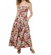 Apricot Ikat Floral Print Jumpsuit In Red Multi