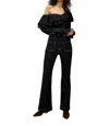 Apricot Luci Flare Jeans In Black In Black