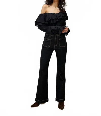 Apricot Luci Flare Jeans In Black