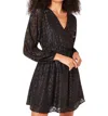 Apricot Animal Print Jacquard Dress In Black In Black