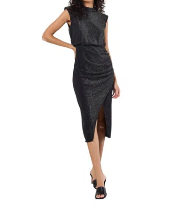 Apricot Metallic Dress In Black