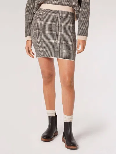 Apricot Mini Skirt In Stone/black In Multi