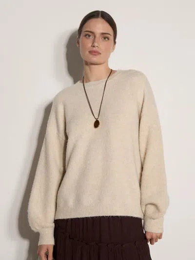 Apricot Organza Bow Back Jumper In Stone