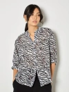 Apricot Oversized Semi-sheer Blouse In Multi