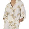 Apricot Palm Tree Top In Cream In White