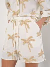 Apricot Palm Trees Short In Cream In White