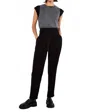 Apricot Paperbag Twill Pant In Black In Black