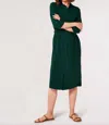 Apricot Shirt Dress In Green In Green