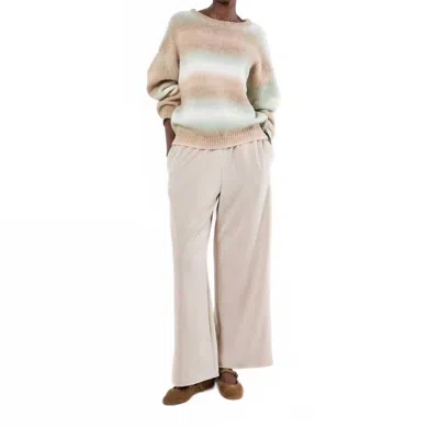 Apricot Space Dye Stripe Sweater In Green In Pink