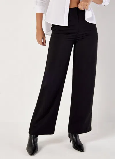 Apricot Tailored Straight Pant In Black
