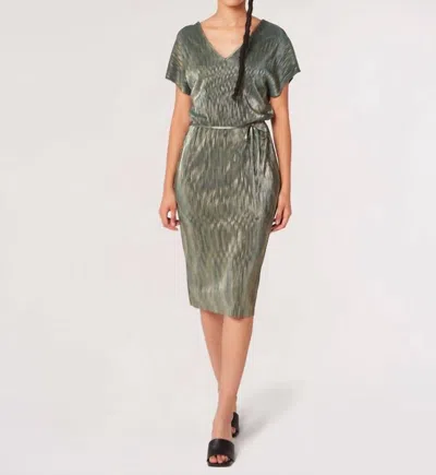 Apricot Tina Dress In Olive Green