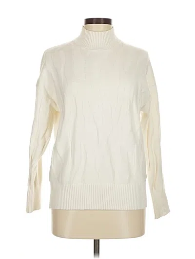Pre-owned Apricot Turtleneck Sweater In White