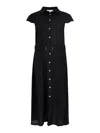 Apricot Vintage Tortoise Shell Button Dress In Black In Black