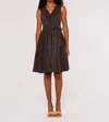 Apricot Women's Lurex Fit & Flare Dress In Bronze