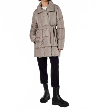 Apricot Women's Quilted Belted Coat In Stone In Multi