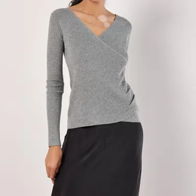 Apricot Wrapped Up Sweater In Grey/silver
