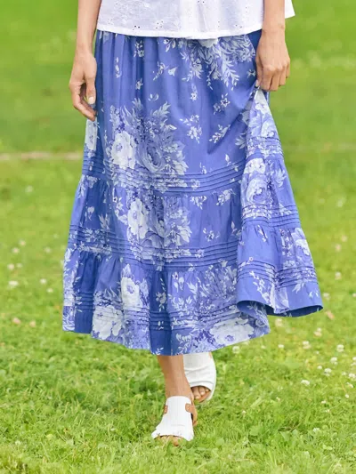 April Cornell Avonlea Pintuck Skirt In Blue