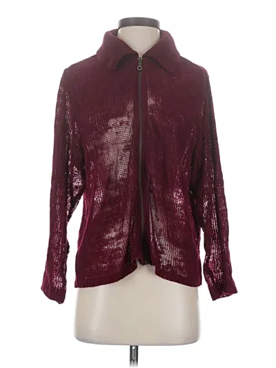 Pre-owned April Cornell Cardigan Sweater In Burgundy