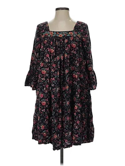 Pre-owned April Cornell Casual Dress In Black