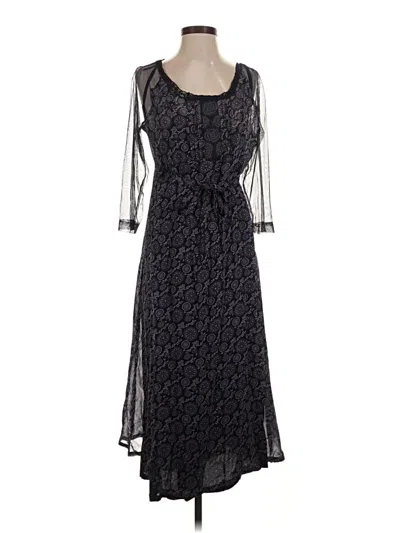 Pre-owned April Cornell Casual Dress In Black