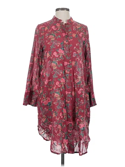 Pre-owned April Cornell Casual Dress In Burgundy