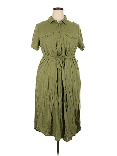 Pre-owned April Cornell Casual Dress In Green