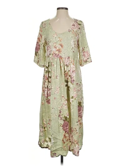 Pre-owned April Cornell Casual Dress In Green