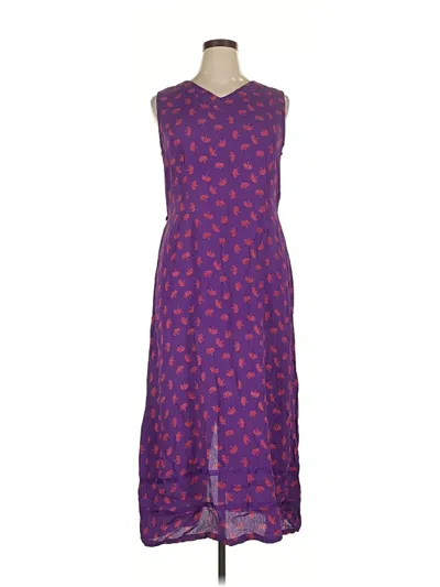 Pre-owned April Cornell Casual Dress In Purple