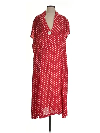 Pre-owned April Cornell Casual Dress In Red