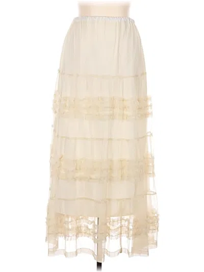 Pre-owned April Cornell Formal Skirt In Ivory