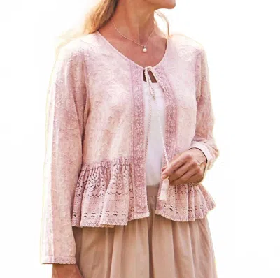 April Cornell Heaven Long Sleeve Cover Up Cardigan In Burnished Lilac In Multi