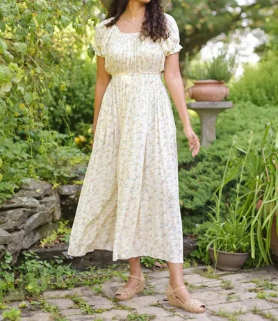 April Cornell Samantha Romance Dress In Cream In Multi