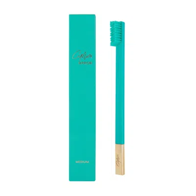 Apriori Green / Gold  Turquoise Blue Gold Medium Toothbrush