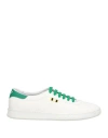 Aprix Man Sneakers White Size 9 Leather, Textile Fibers In White